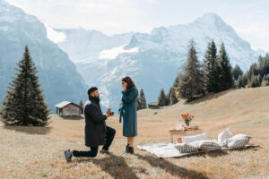 Luxury Picnic Proposal on Snow